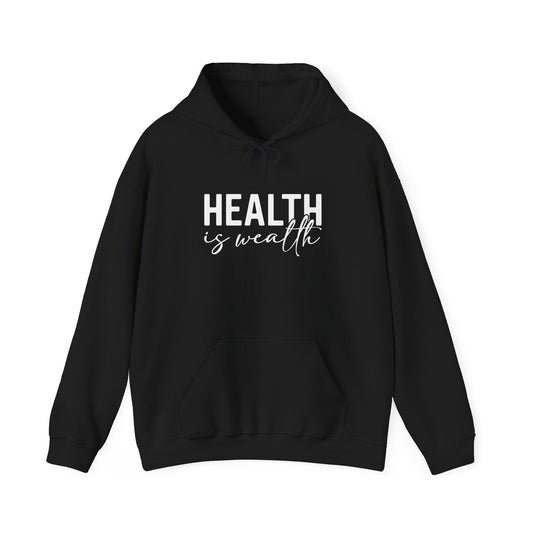 Health is Wealth Unisex Heavy Blend Hooded Sweatshirt | Cozy Wellness Collection