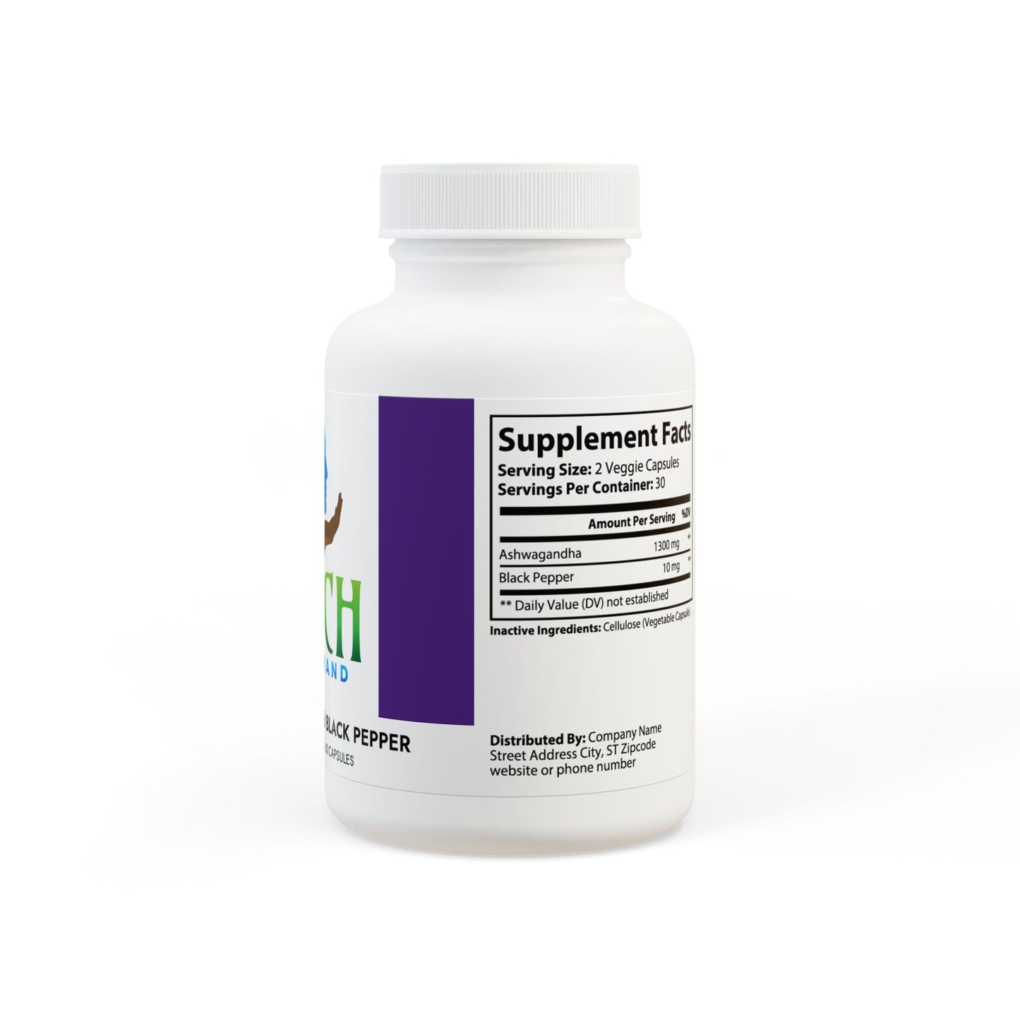 Ashwagandha and Black Pepper Supplement (60 capsules)