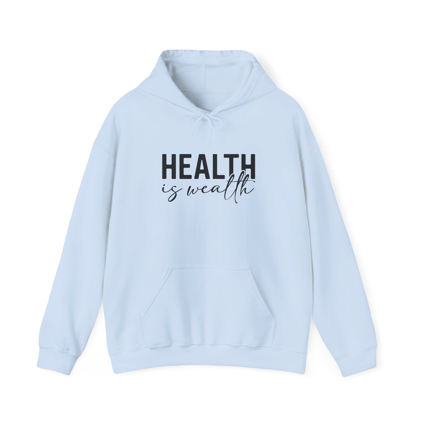 Health is Wealth Unisex Heavy Blend Hooded Sweatshirt | Cozy Wellness Collection