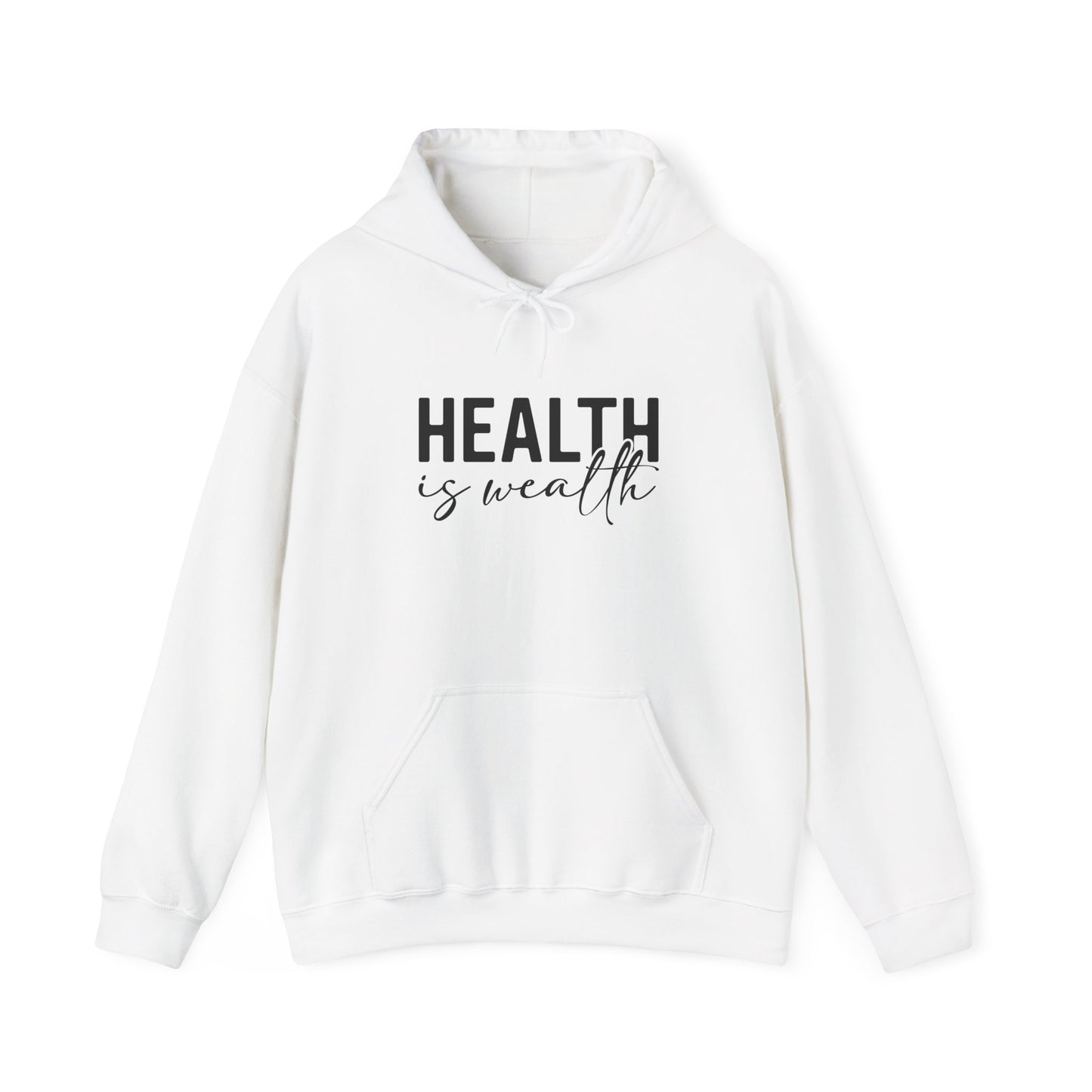Health is Wealth Unisex Heavy Blend Hooded Sweatshirt | Cozy Wellness Collection