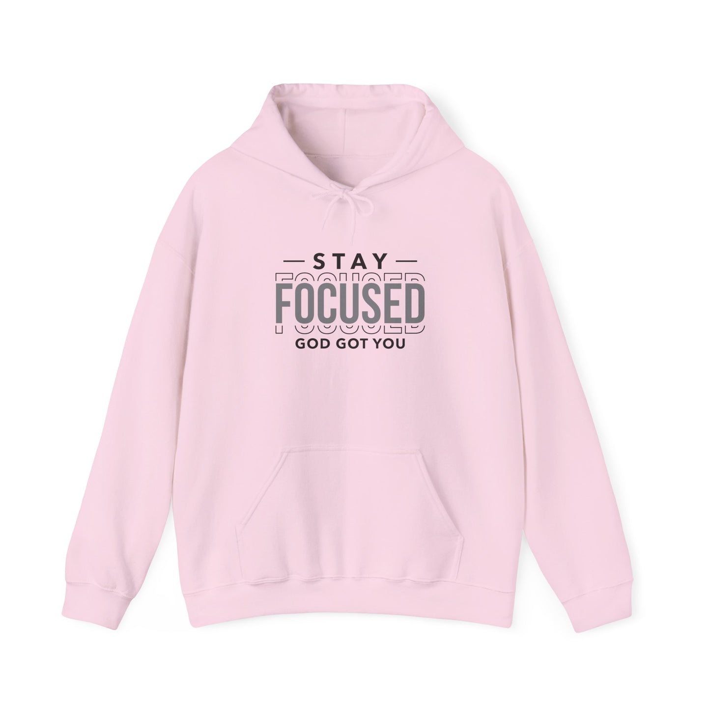 Stay Focused Unisex Hooded Sweatshirt - Motivational Gift for Students & Professionals