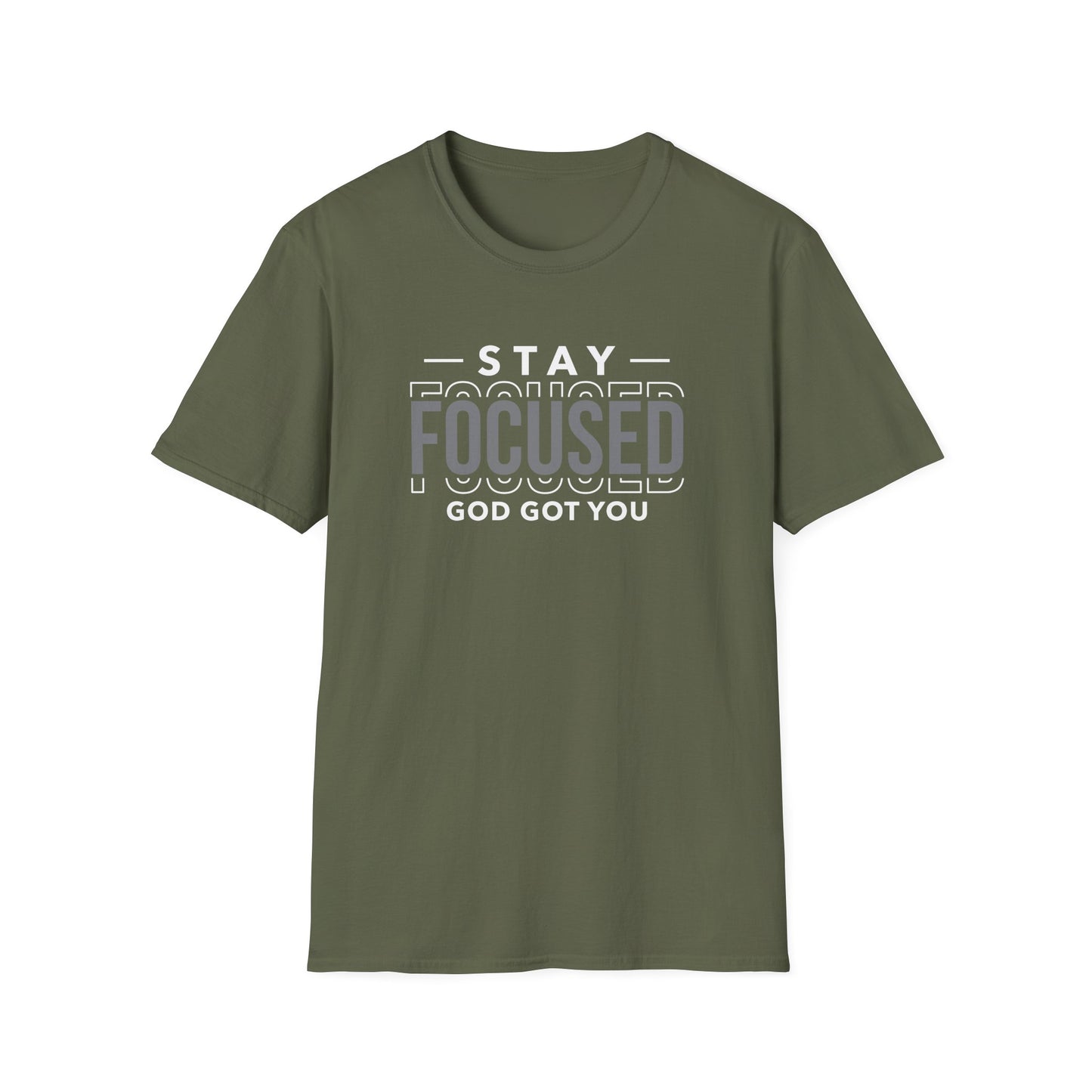 Stay Focused Inspirational Unisex Softstyle T-Shirt