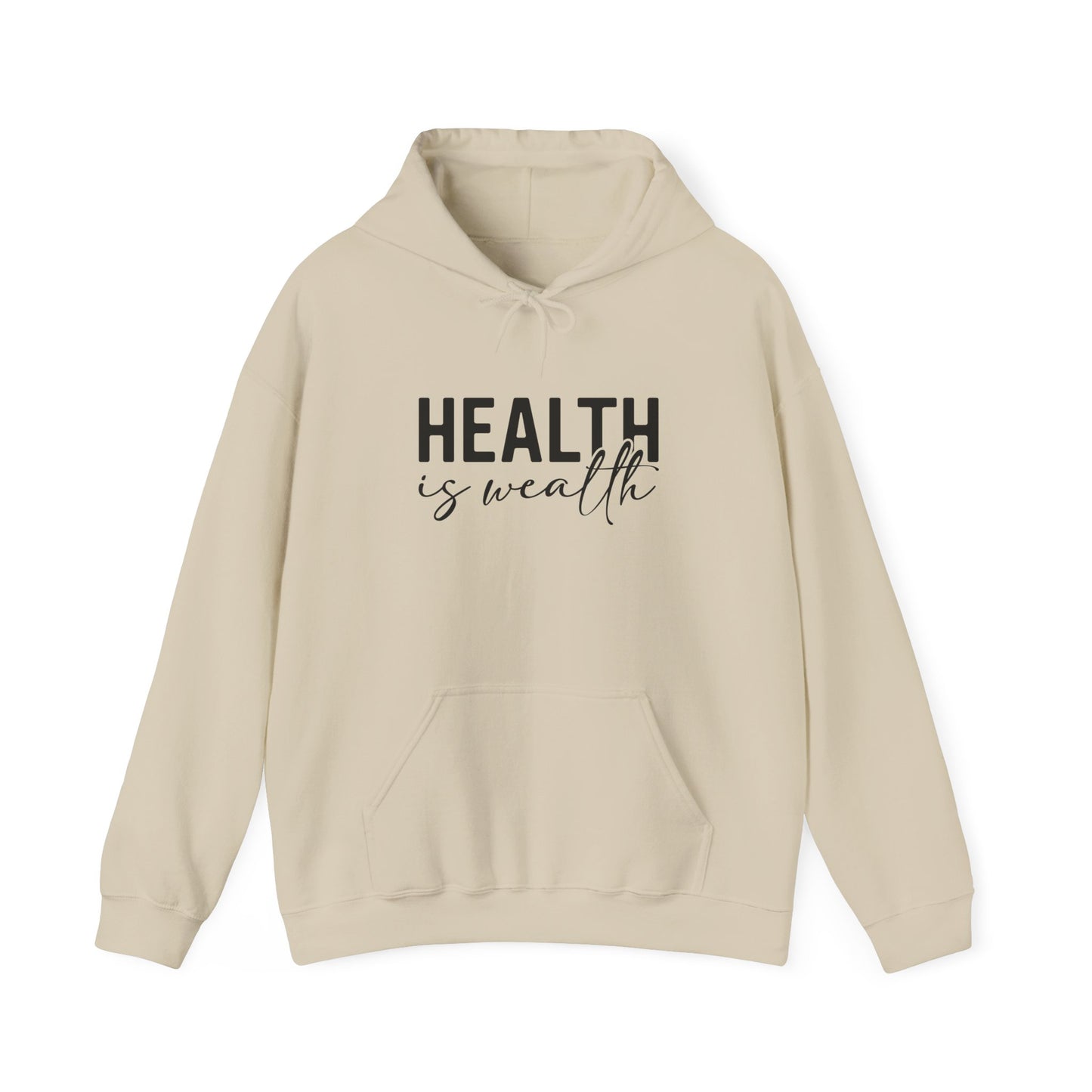 Health is Wealth Unisex Heavy Blend Hooded Sweatshirt | Cozy Wellness Collection