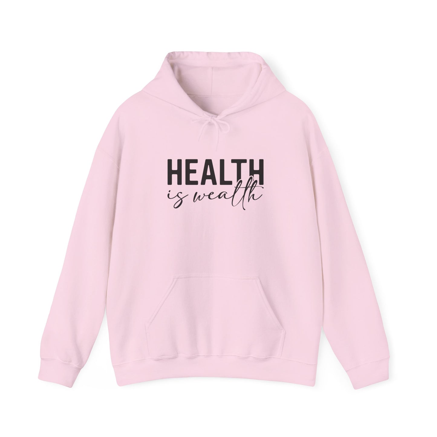 Health is Wealth Unisex Heavy Blend Hooded Sweatshirt | Cozy Wellness Collection