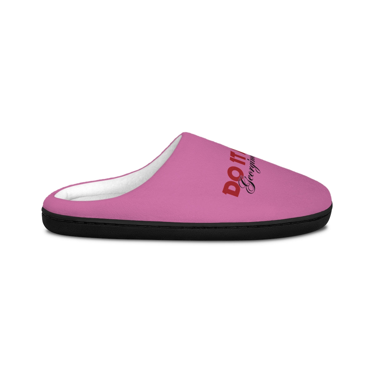 Cozy Women's Indoor Slippers with Motivational Quote: "Do It Afraid"