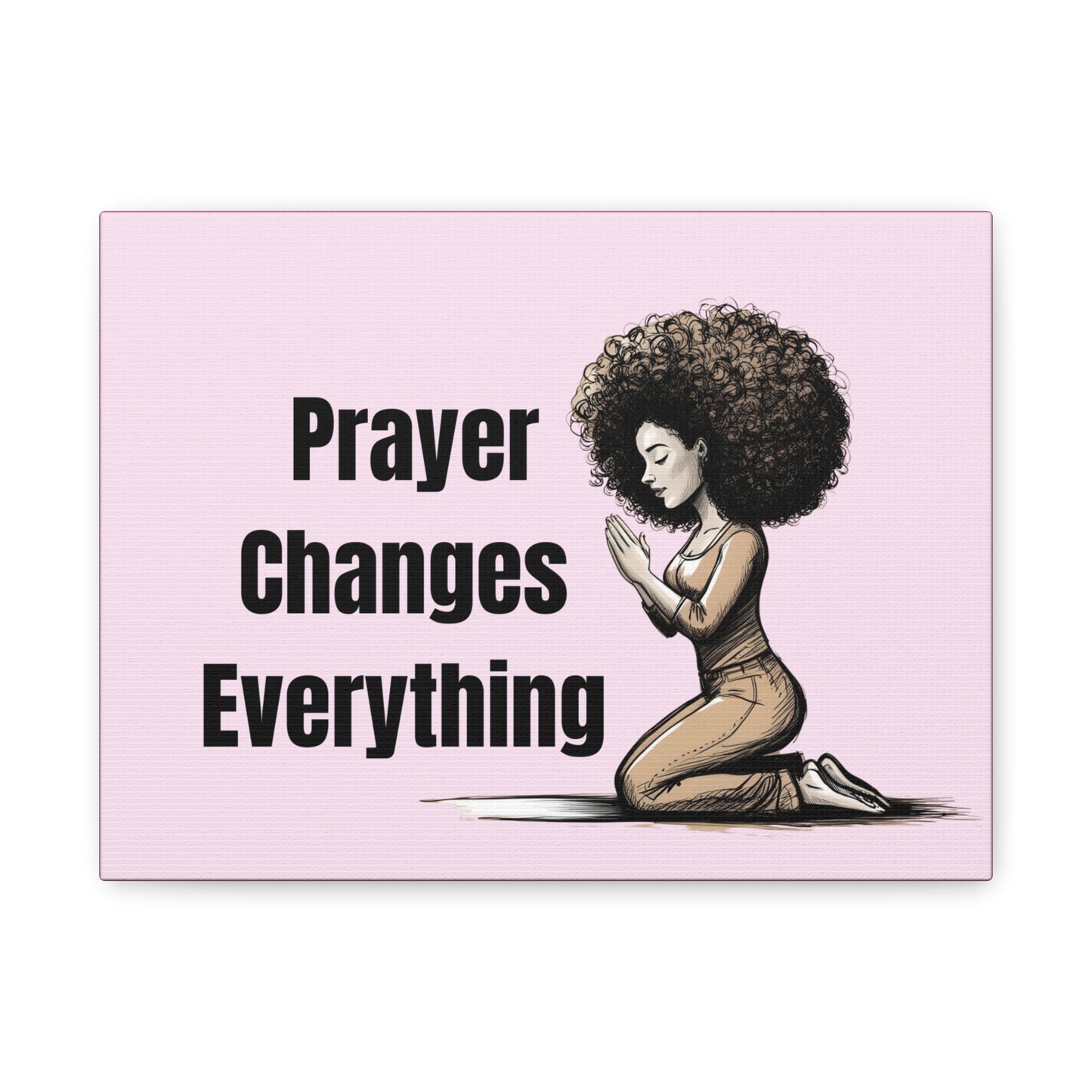 Inspirational Canvas Art, Prayer Changes Everything Decor, Motivational Wall Art, Gift for Faith, Spiritual Home Decor