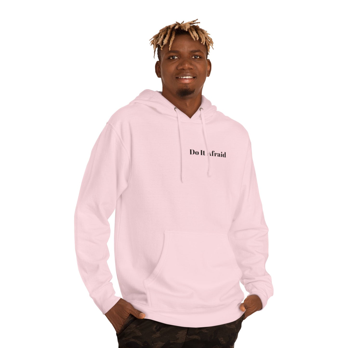 Do It Afraid Hoodie — Inspirational Quote Hooded Sweatshirt ("Being Afraid And Freaking Doing It Anyway")
