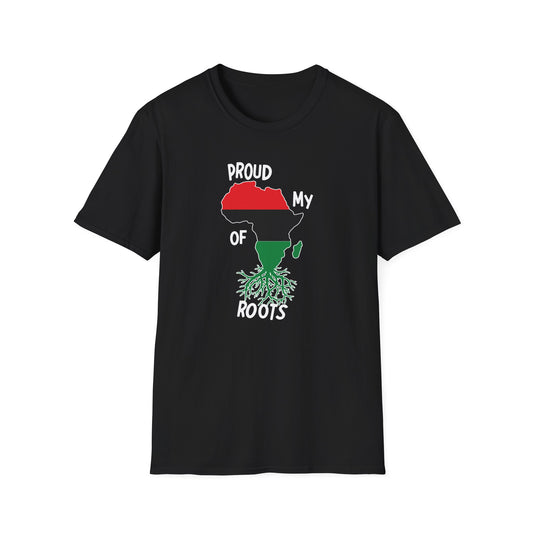 Proud Of My Roots Unisex Softstyle T-Shirt - Celebrate African Heritage