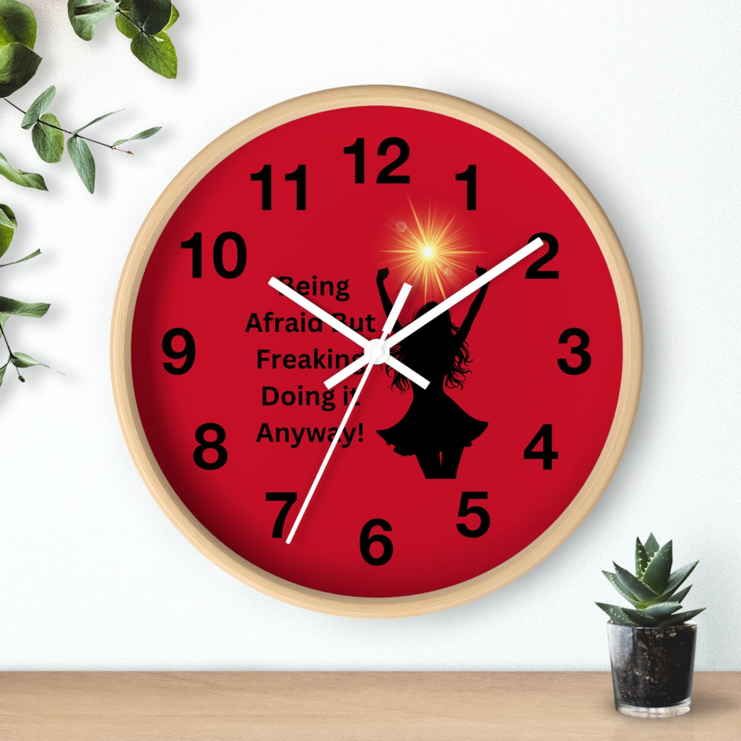 Motivational Wall Clock - 'Being Afraid but Freaking Doing it Anyway!' - Home Decor, Inspirational Gifts, Office Decor, Self-Care, [...]