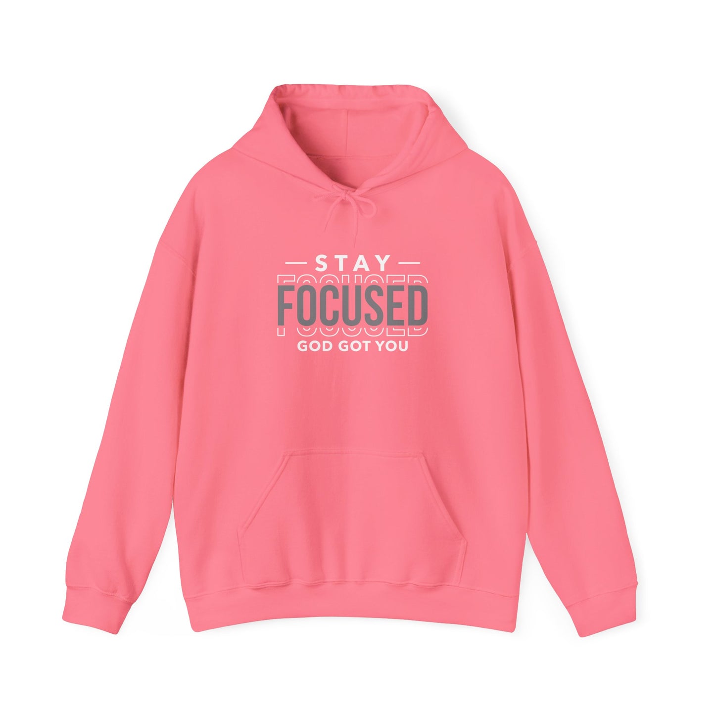 Stay Focused Unisex Hooded Sweatshirt - Motivational Gift for Students & Professionals