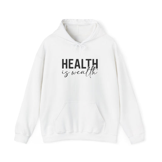 Health is Wealth Unisex Heavy Blend Hooded Sweatshirt | Cozy Wellness Collection