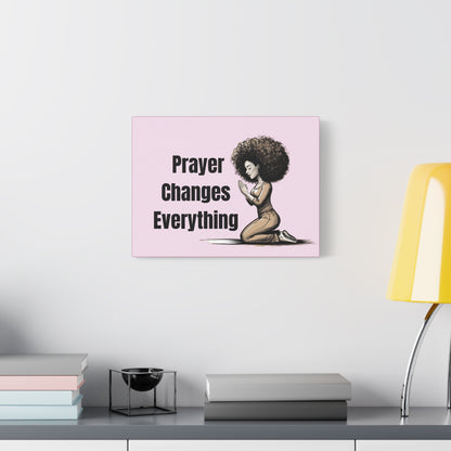 Inspirational Canvas Art, Prayer Changes Everything Decor, Motivational Wall Art, Gift for Faith, Spiritual Home Decor