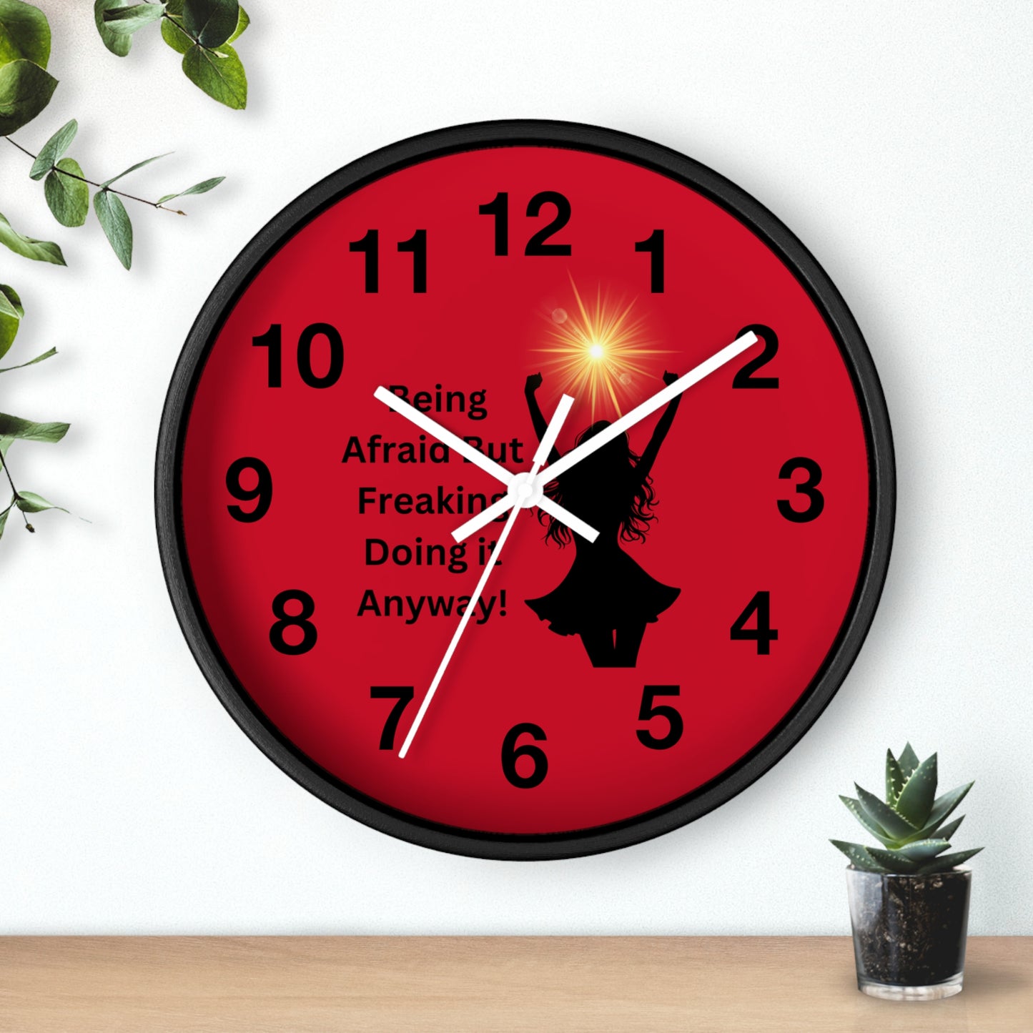 Motivational Wall Clock - 'Being Afraid but Freaking Doing it Anyway!' - Home Decor, Inspirational Gifts, Office Decor, Self-Care, [...]