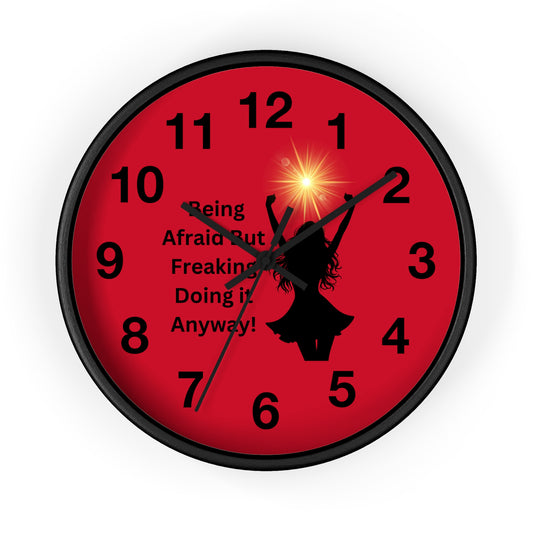 Motivational Wall Clock - 'Being Afraid but Freaking Doing it Anyway!' - Home Decor, Inspirational Gifts, Office Decor, Self-Care, [...]
