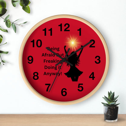 Motivational Wall Clock - 'Being Afraid but Freaking Doing it Anyway!' - Home Decor, Inspirational Gifts, Office Decor, Self-Care, [...]