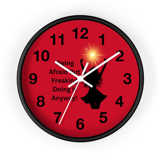 Motivational Wall Clock - 'Being Afraid but Freaking Doing it Anyway!' - Home Decor, Inspirational Gifts, Office Decor, Self-Care, [...]