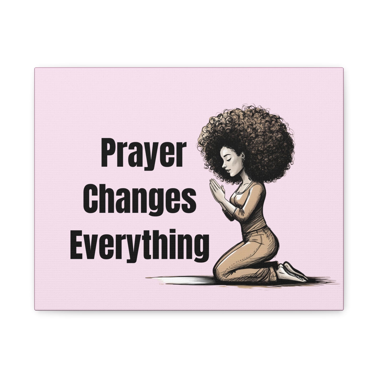 Inspirational Canvas Art, Prayer Changes Everything Decor, Motivational Wall Art, Gift for Faith, Spiritual Home Decor