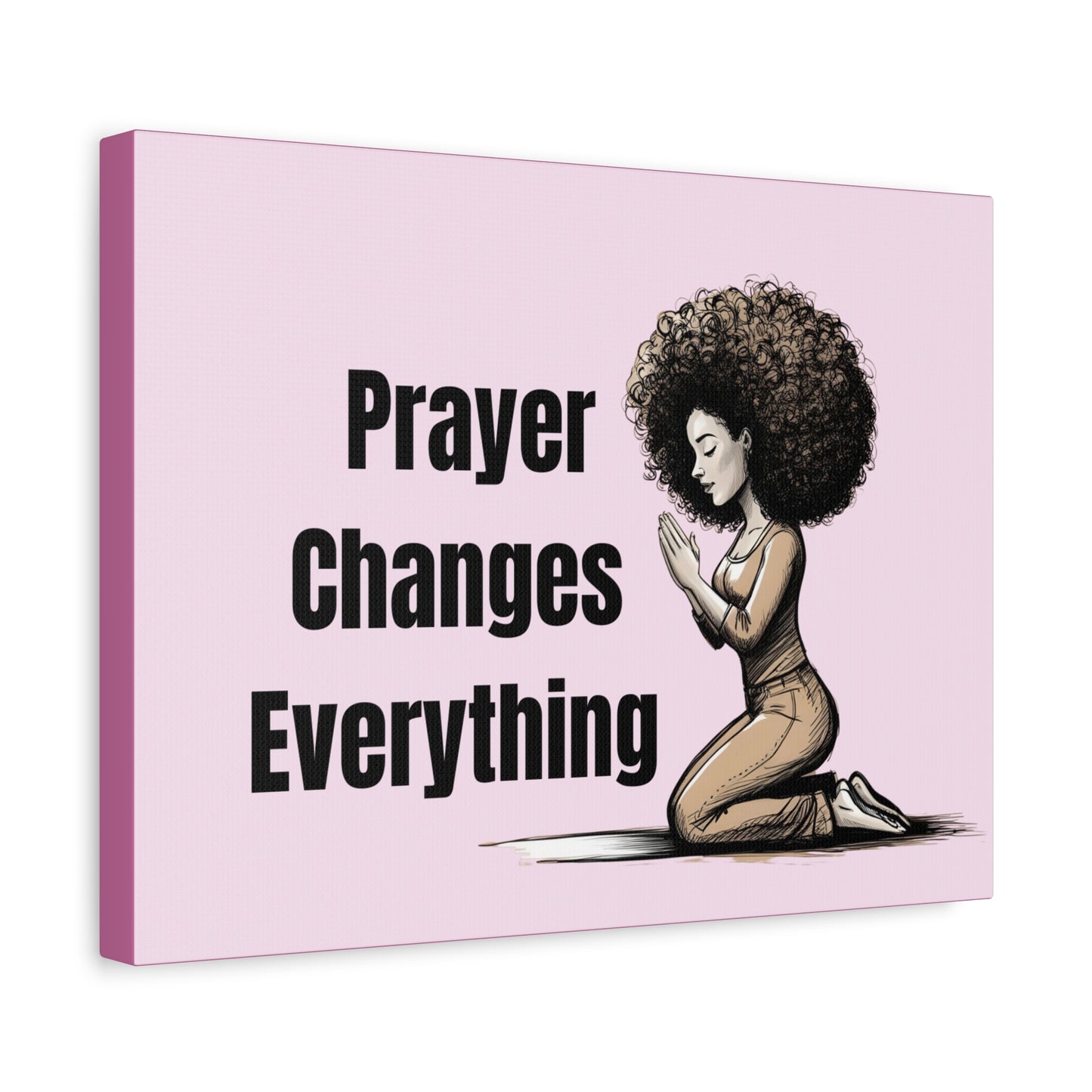 Inspirational Canvas Art, Prayer Changes Everything Decor, Motivational Wall Art, Gift for Faith, Spiritual Home Decor