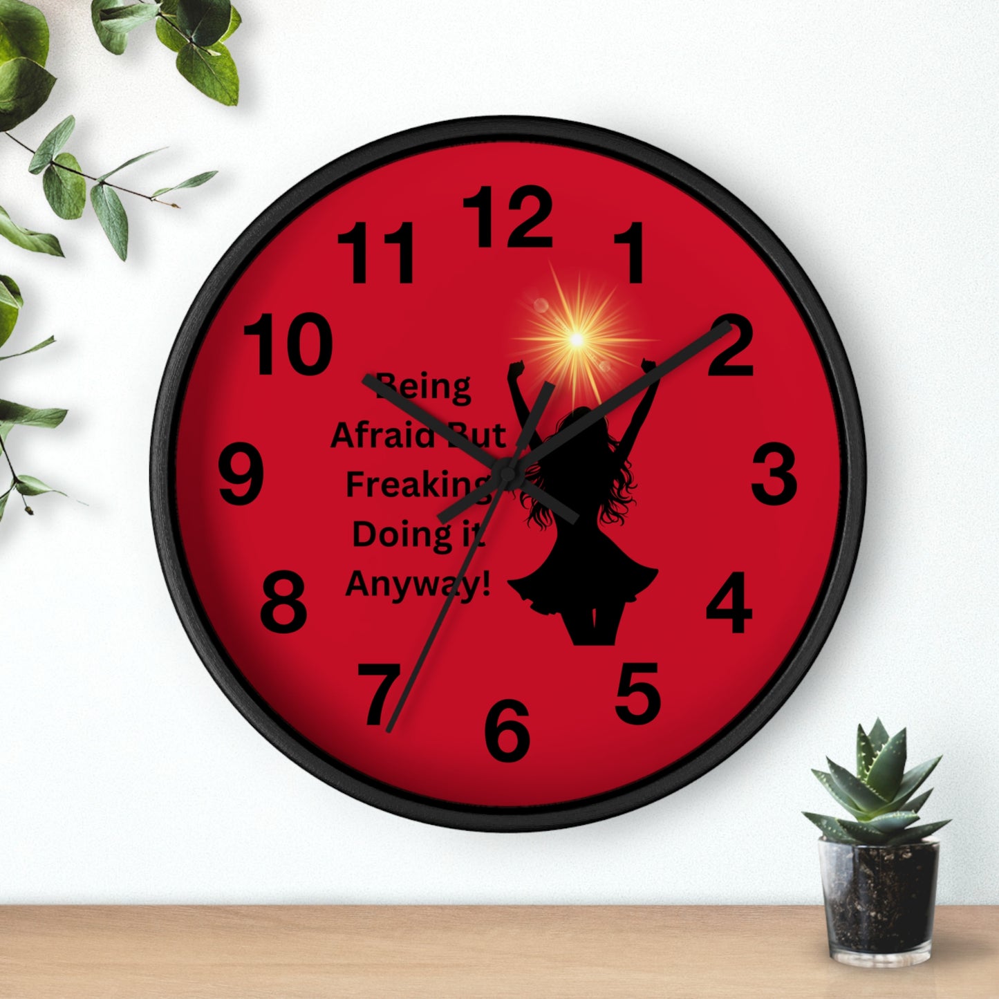 Motivational Wall Clock - 'Being Afraid but Freaking Doing it Anyway!' - Home Decor, Inspirational Gifts, Office Decor, Self-Care, [...]