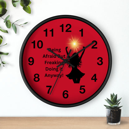 Motivational Wall Clock - 'Being Afraid but Freaking Doing it Anyway!' - Home Decor, Inspirational Gifts, Office Decor, Self-Care, [...]