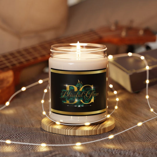 Blissful Glow Scented Soy Candle - 9oz Aromatherapy Candle for Relaxation and Self-Care