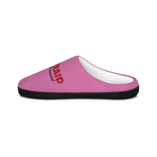 Cozy Women's Indoor Slippers with Motivational Quote: "Do It Afraid"